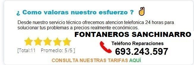Fontanero Sanchinarro precio